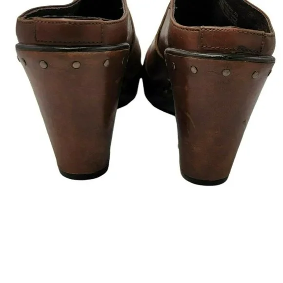 Dansko Women's Brown Leather Slip On Wedge Mules Euro Size 40 US Size 9.5 - Picture 7 of 7